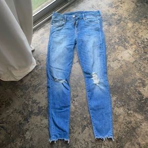 Mother the looker ankle chew jeans